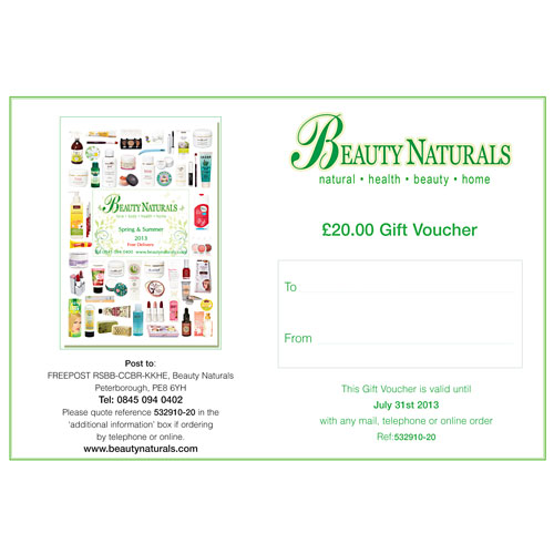 Beauty Naturals Gift Voucher - £20